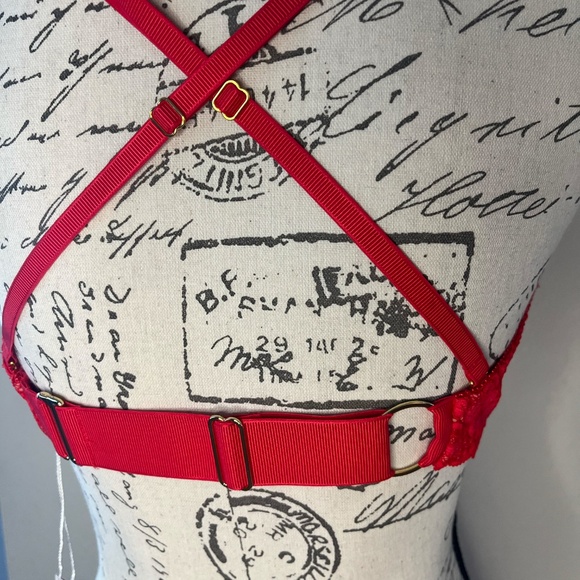 Free People -We are HAH 2 Timer Bra in Siren Red Lace/Underwire - Picture 7 of 7